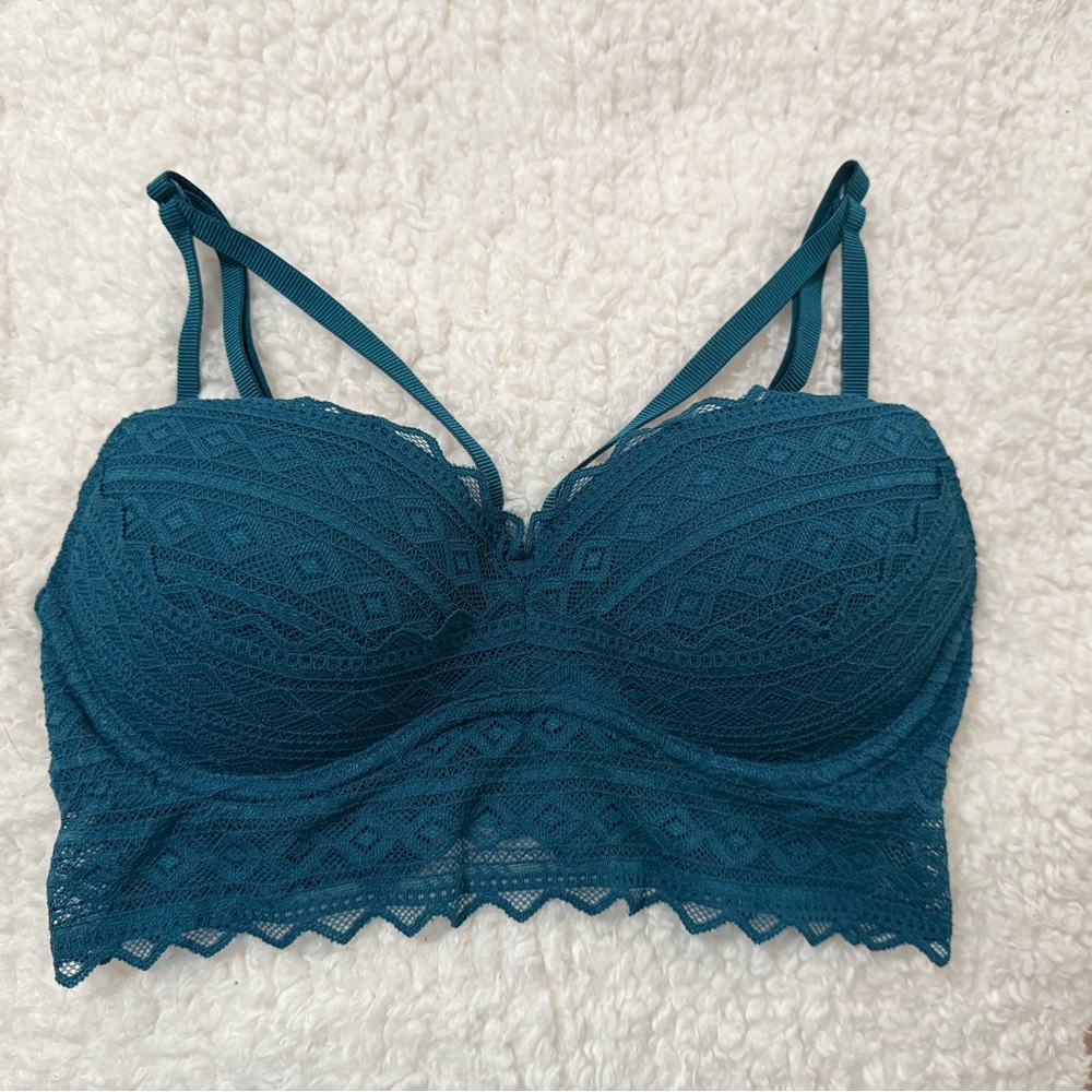 LAST CHANCE PINK Victoria's Secret Teal Lace Bralette